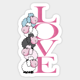 Valentine's Day- LOVE Sheeps Sticker